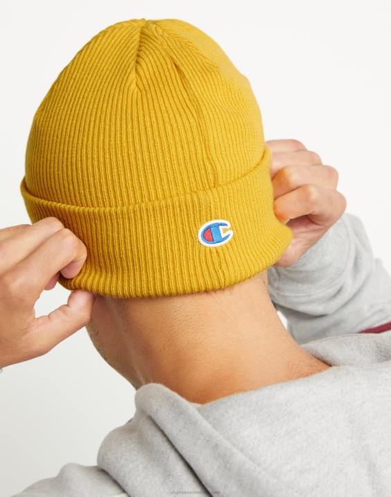 Champion moški debela kapa z manšeto, univerzitetna c s krilci 2B84901 kraljevo zlato