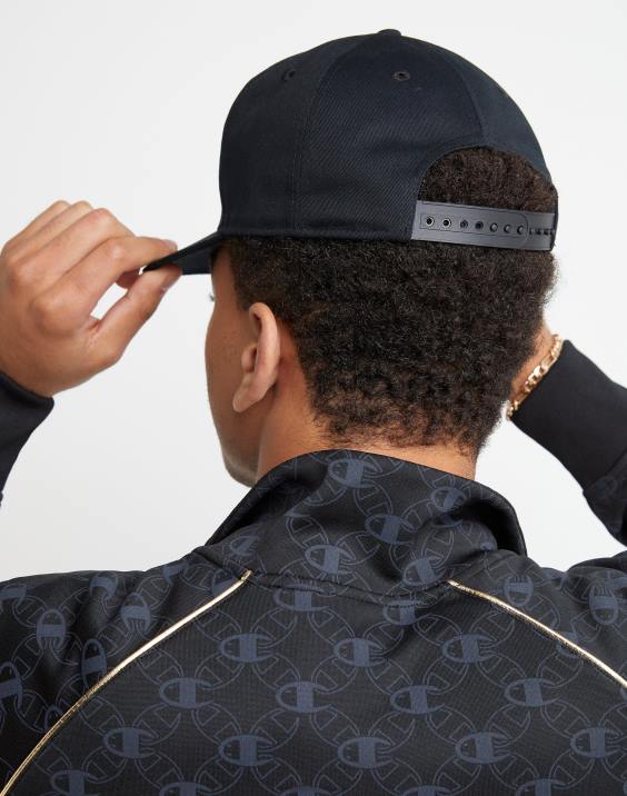 Champion moški snapback klobuk c značka 2B84872 Črna