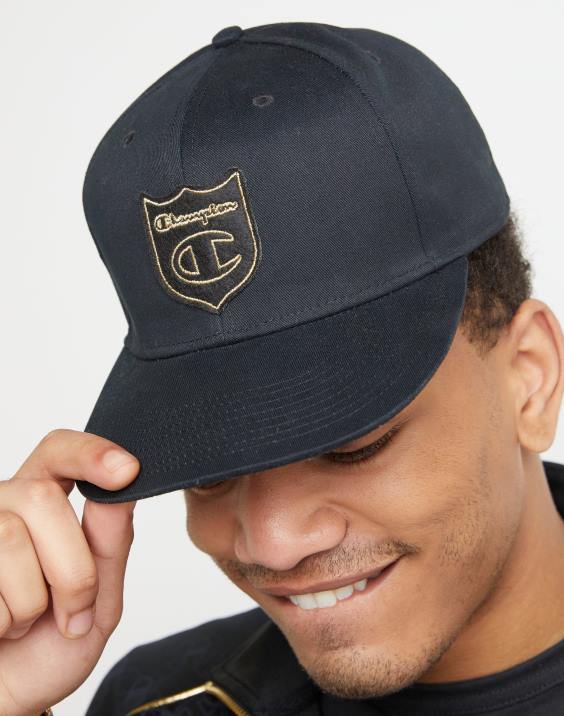 Champion moški snapback klobuk c značka 2B84872 Črna