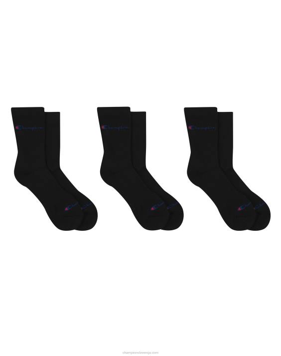 Champion moški kompresijske srednje dolge nogavice 3 pari 2B84720 Črna