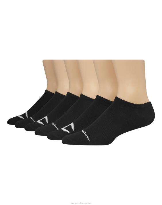 Champion moški super no-show nogavice z več logotipi 6 parov 2B84724 Črna