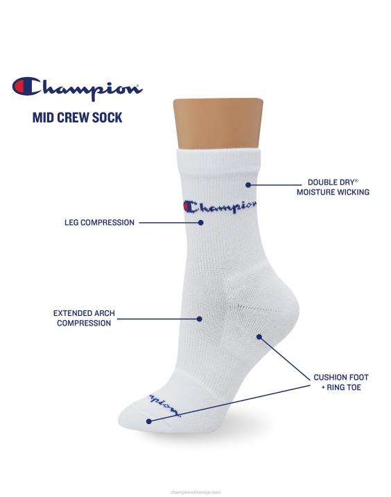 Champion ženske kompresijske srednje dolge nogavice 3 pari 2B841626 Črna