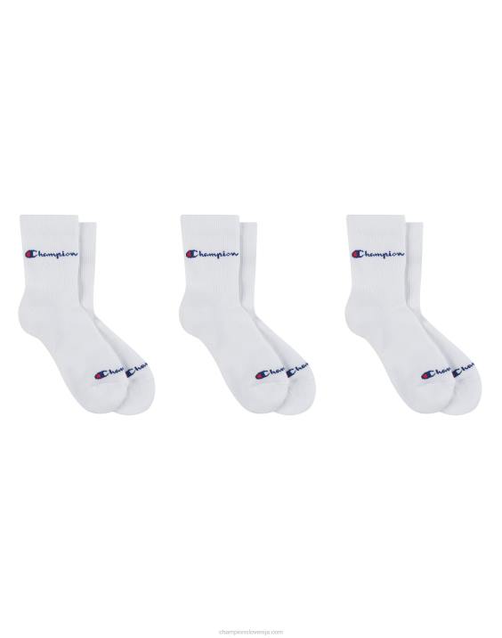 Champion ženske kompresijske srednje dolge nogavice 3 pari 2B841627 bela