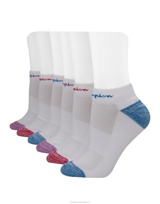 Champion ženske nizke nogavice 6 parov 2B841570 bela z/vijolično/team/malina