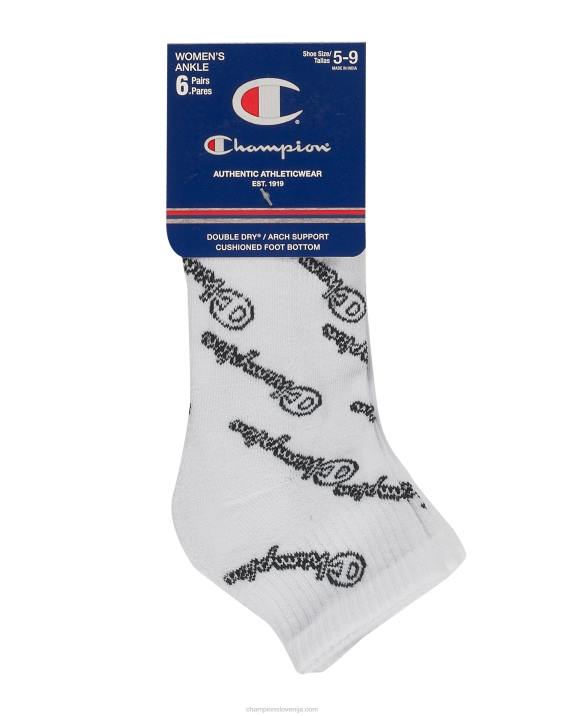 Champion ženske nogavice z logotipom c 6 parov 2B841614 izbrano 7