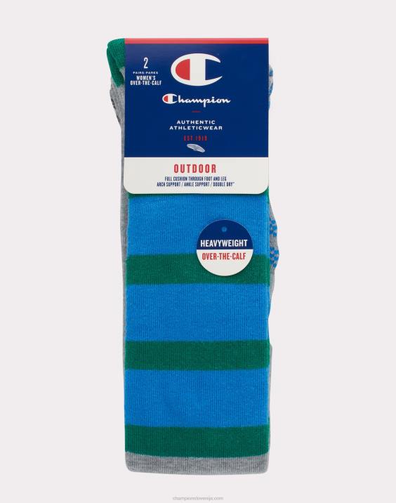 Champion ženske outdoor težke smučarske nogavice čez kolena 2 para 2B841588 siva