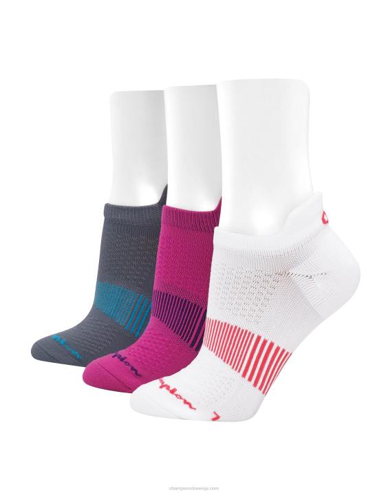 Champion ženske športni ščitnik za peto 3 pari 2B841574 izbrana bela/fuksija/siva