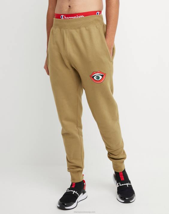 Champion moški Joggers vzvratno tkanje usta c 30,5" 2B84282 polnozrnati kaki
