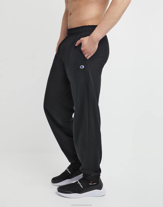 Champion moški bombažne hlače z zaprtim spodnjim delom za vsak dan 31,5\" 2B84321 Črna