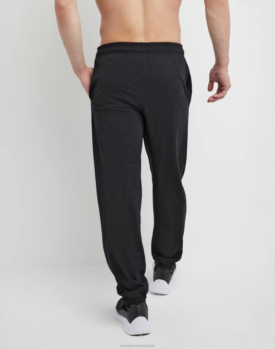 Champion moški bombažne hlače z zaprtim spodnjim delom za vsak dan 31,5\" 2B84321 Črna