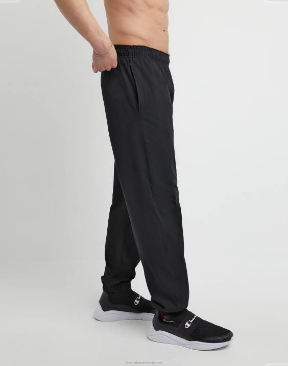 Champion moški bombažne hlače z zaprtim spodnjim delom za vsak dan 31,5\" 2B84321 Črna