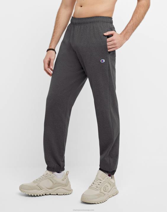 Champion moški bombažne hlače z zaprtim spodnjim delom za vsak dan 31,5\" 2B84322 granitno resje