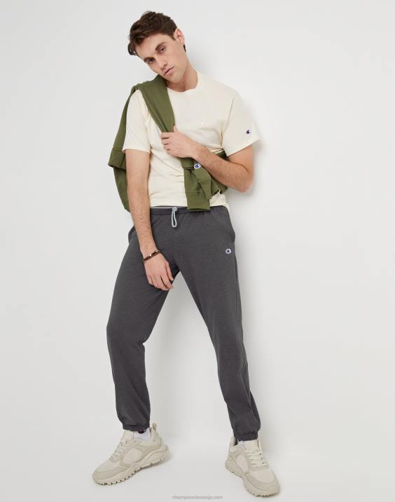Champion moški bombažne hlače z zaprtim spodnjim delom za vsak dan 31,5\" 2B84322 granitno resje