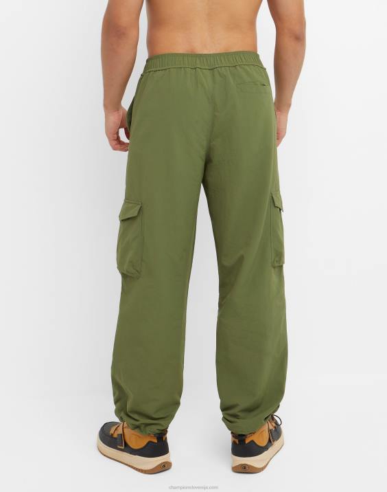 Champion moški cargo hlače take a hike s pasom 30\" 2B84231 tovorna oljka
