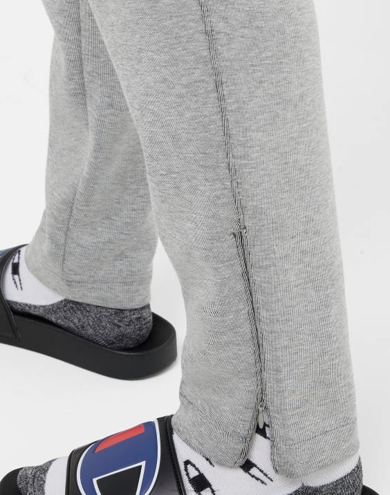 Champion moški flex colorblock hlače c našitki 29\" 2B84211 črna/bela/oxford siva