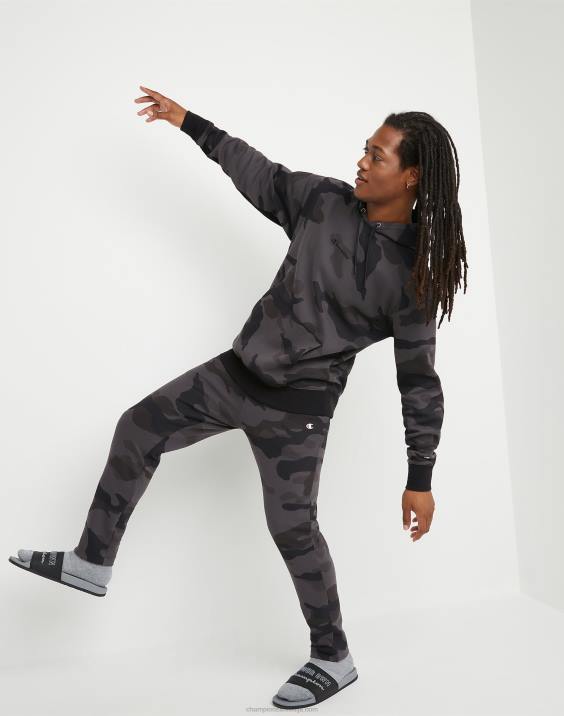 Champion moški flex kamuflažne hlače 29\" 2B84295 camo gladko prodnato siva