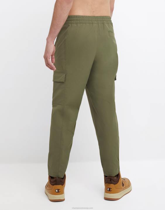 Champion moški flex tkane raztegljive hlače 27,5\" 2B84234 tovorna oljka
