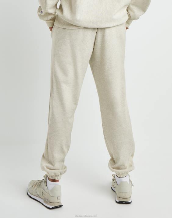 Champion moški francoske hlače iz frotirja v vzvratnem tkanju z logotipom 30\" 2B84213 ovsena kaša heather