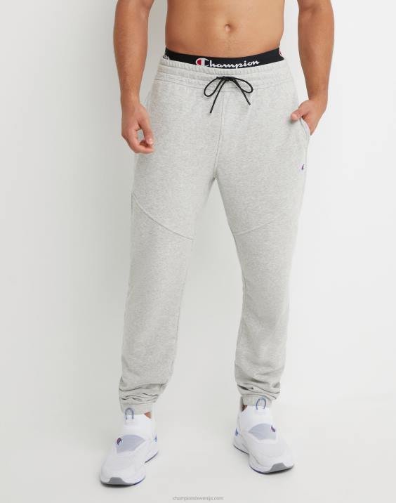 Champion moški global explorer francoski terry tekači z aberacijskim blokom logotip 30" 2B84310 oxford siva vresa/multi