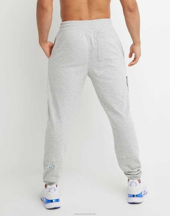 Champion moški global explorer francoski terry tekači z aberacijskim blokom logotip 30\" 2B84310 oxford siva vresa/multi