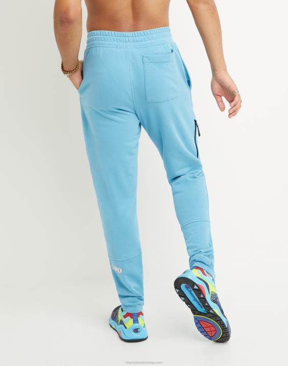 Champion moški global explorer francoski terry tekači z aberacijskim blokom logotip 30\" 2B84311 modri oceanski čoln