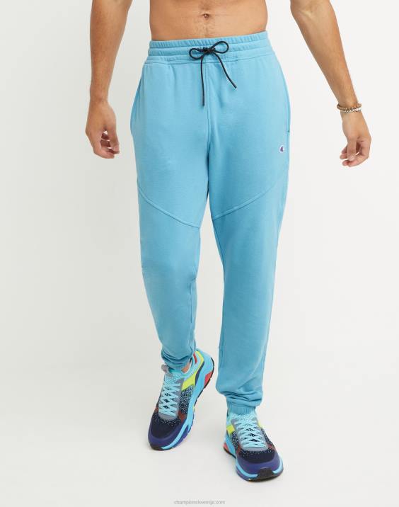 Champion moški global explorer francoski terry tekači z aberacijskim blokom logotip 30\" 2B84311 modri oceanski čoln