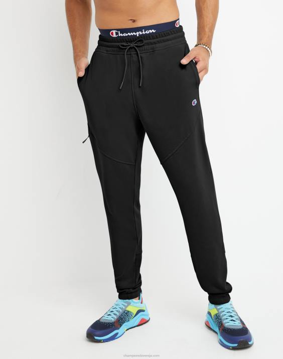 Champion moški global explorer francoski terry tekači z aberacijskim blokom logotip 30" 2B84312 črna/multi