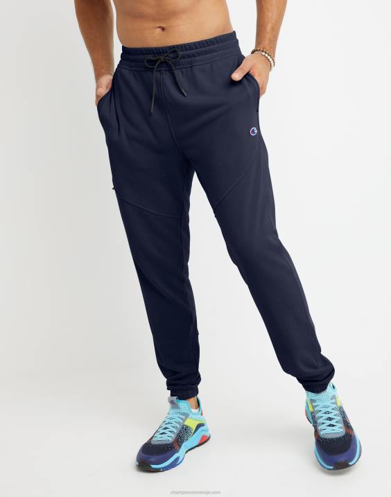 Champion moški global explorer francoski terry tekači z aberacijskim blokom logotip 30" 2B84313 atletska mornarica