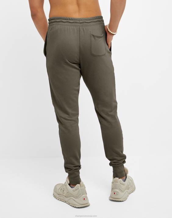 Champion moški global explorer joggerji iz frotirja c z našitkom 31\" 2B84224 rozin rjava