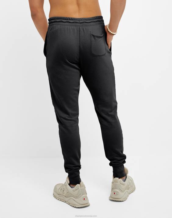 Champion moški global explorer joggerji iz frotirja c z našitkom 31\" 2B84226 Črna