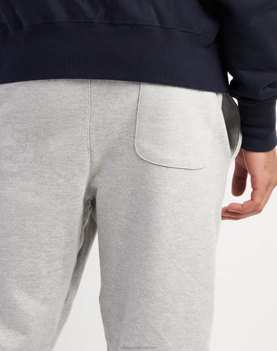 Champion moški hlače z obrnjenim tkanjem z vezenim c logotipom 30\" 2B84253 oksford siva