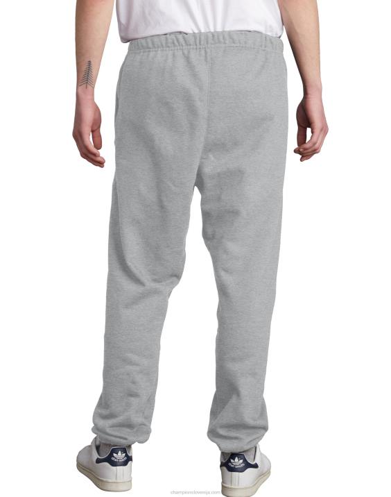 Champion moški hlače z obrnjenim tkanjem z vezenim c logotipom 30\" 2B84253 oksford siva