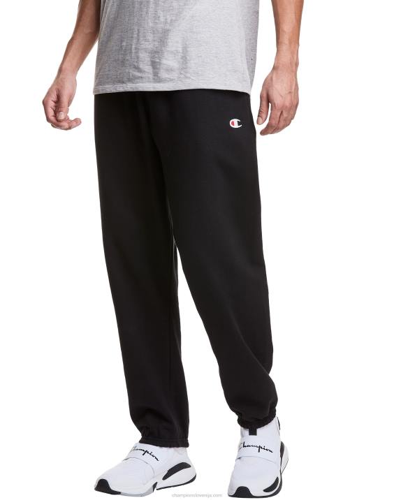 Champion moški hlače z obrnjenim tkanjem z vezenim c logotipom 30" 2B84254 Črna