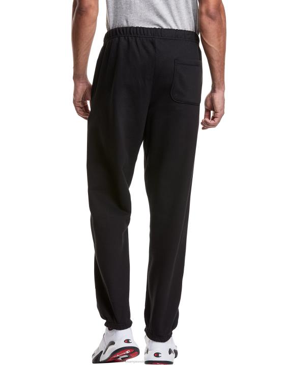 Champion moški hlače z obrnjenim tkanjem z vezenim c logotipom 30\" 2B84254 Črna