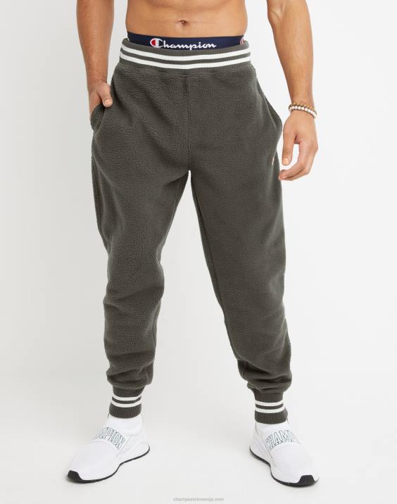 Champion moški joggerji iz flisa z visokim dolžinom in vezenim c logotipom 30,5" 2B84286 vojska