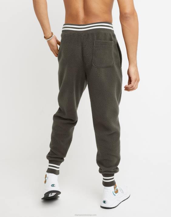 Champion moški joggerji iz flisa z visokim dolžinom in vezenim c logotipom 30,5\" 2B84286 vojska