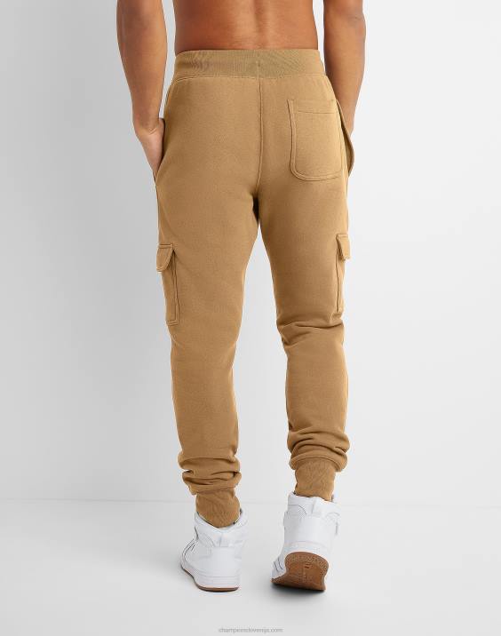 Champion moški joggerji v vzvratnem tkanju z vezenim c logotipom 30,5\" 2B84240 peščena skala