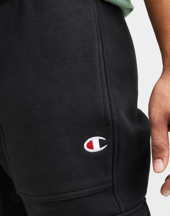 Champion moški joggerji v vzvratnem tkanju z vezenim c logotipom 30,5\" 2B84242 Črna