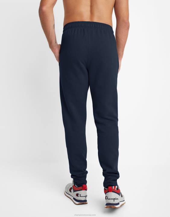 Champion moški joggers iz flisa powerblend script logo 31\" 2B84257 mornarica