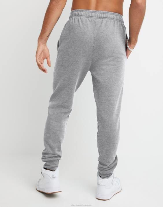 Champion moški joggers iz flisa powerblend script logo 31\" 2B84258 oksford siva