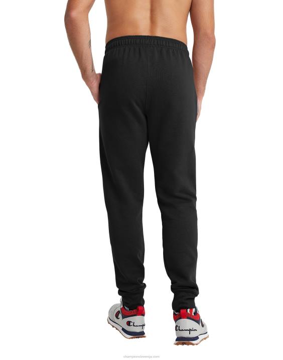 Champion moški joggers iz flisa powerblend script logo 31\" 2B84260 Črna