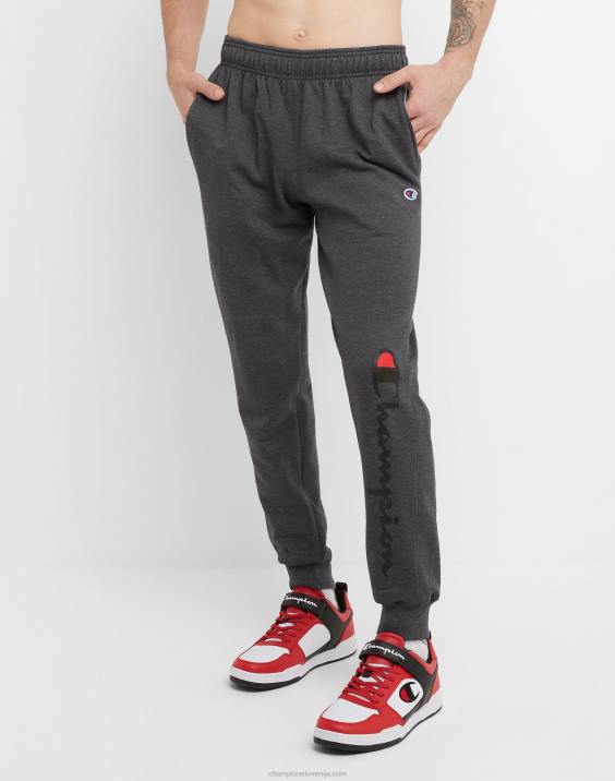 Champion moški joggers iz flisa powerblend script logo 31" 2B84261 granitno resje