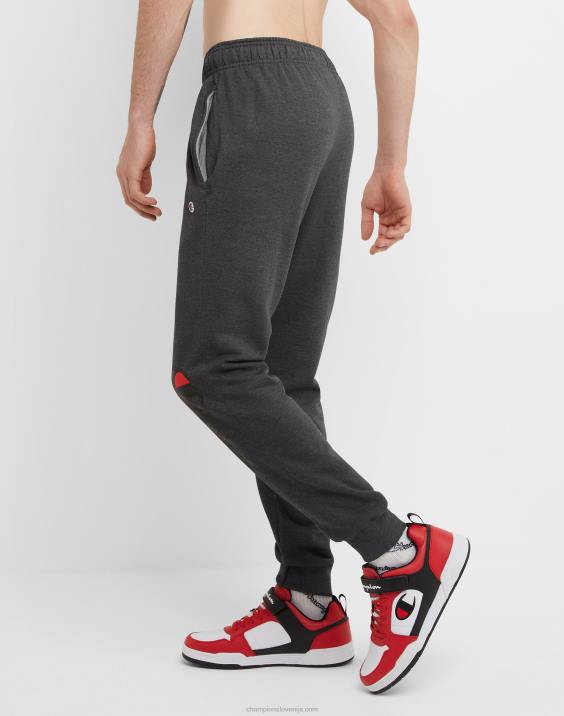 Champion moški joggers iz flisa powerblend script logo 31\" 2B84261 granitno resje