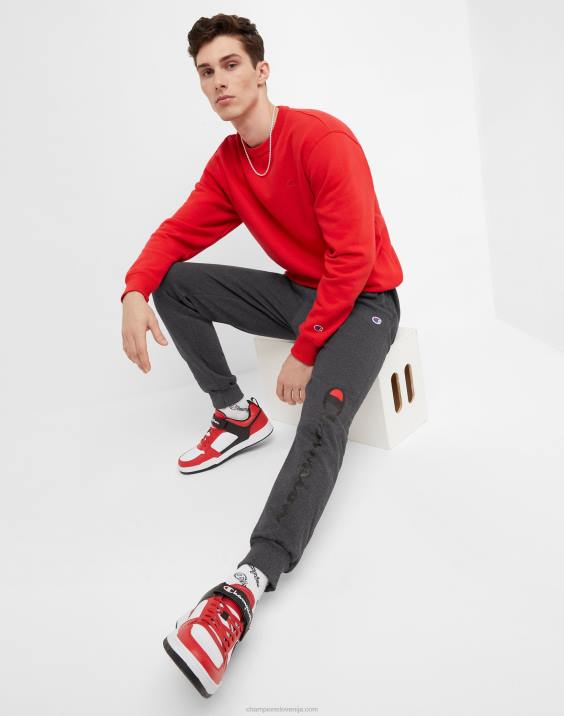 Champion moški joggers iz flisa powerblend script logo 31\" 2B84261 granitno resje