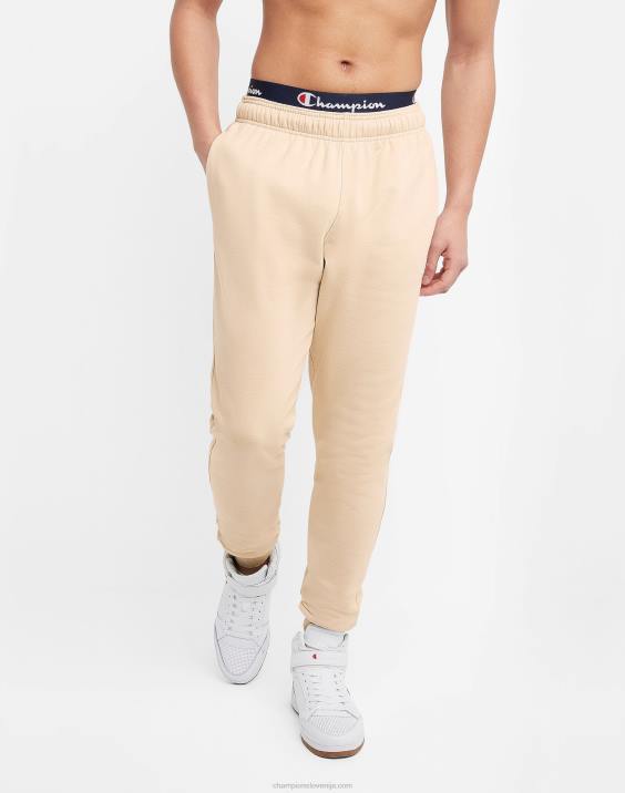 Champion moški klasične joggerje iz flisa c logotipom in napisom 31" 2B84325 sveža porjavelost