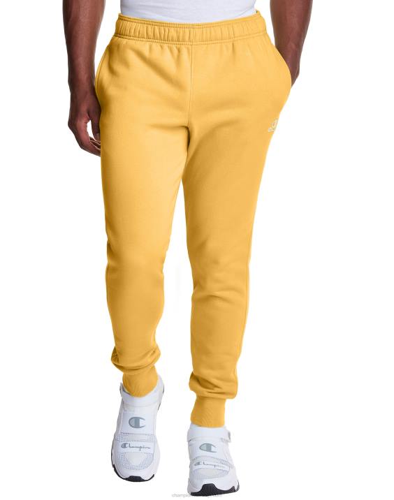 Champion moški klasične joggerje iz flisa c logotipom in napisom 31" 2B84327 kraljevo zlato