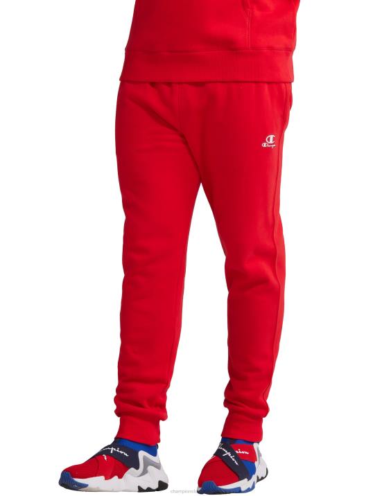 Champion moški klasične joggerje iz flisa c logotipom in napisom 31" 2B84330 škrlat