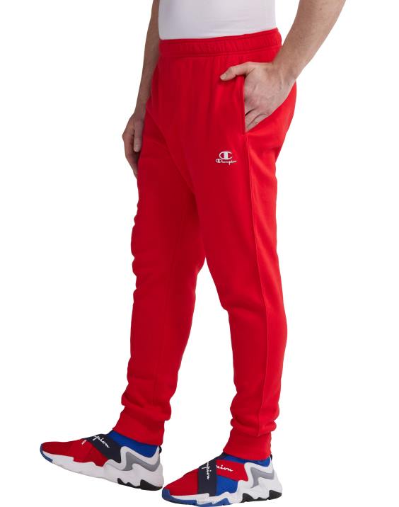 Champion moški klasične joggerje iz flisa c logotipom in napisom 31\" 2B84330 škrlat