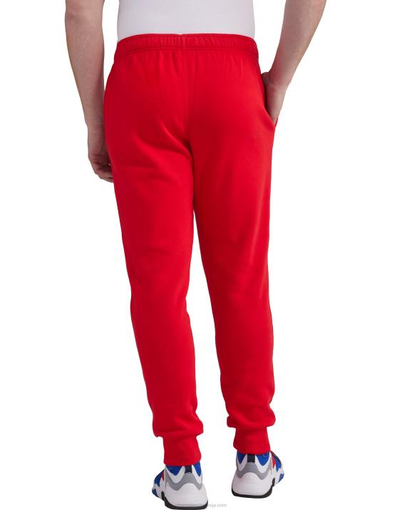 Champion moški klasične joggerje iz flisa c logotipom in napisom 31\" 2B84330 škrlat