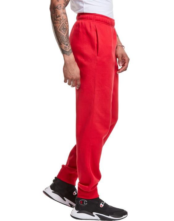 Champion moški klasične joggerje iz flisa c logotipom in napisom 31\" 2B84330 škrlat